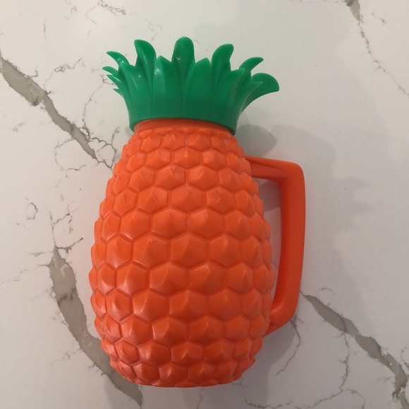 Vintage 1960s PINEAPPLE DRINK PITCHER ORANGE & GREEN MINERWARE~LUAU / TIKI PARTY - Picture 1 of 11